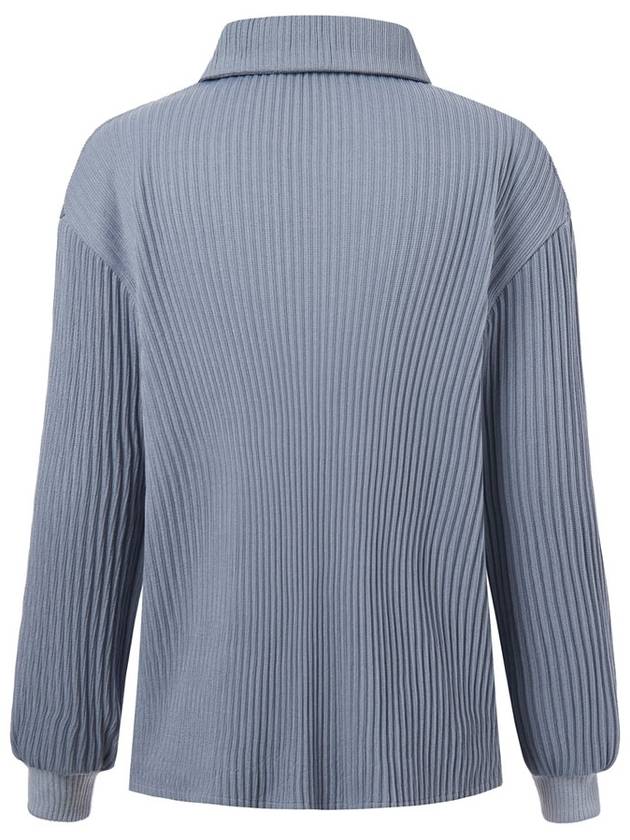 Men's Soft Pleated Knit Top Blue - MONPLISSE - BALAAN 3