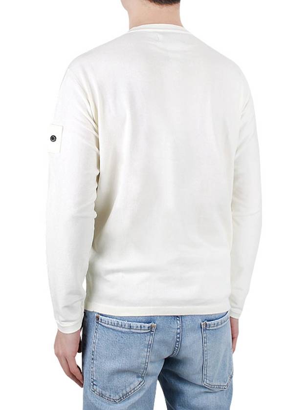 Shadow Project Crewneck Light Cotton Knit Top Ivory - STONE ISLAND - BALAAN 5