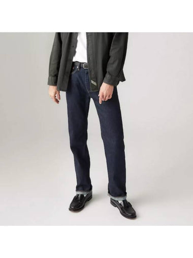 Levi s Premium 505 Regular Fit Selvedge Men Jeans Midnight - LEVI'S - BALAAN 1