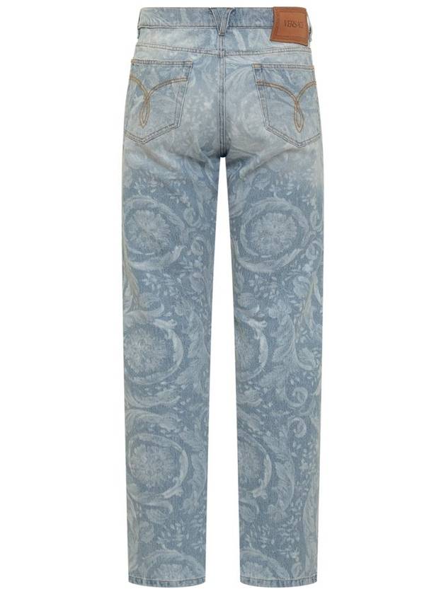 Denim Straight Pants 1007837 1A076611D380 Light Blue - VERSACE - BALAAN 3