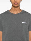 Boxy Micro Logo Short Sleeve T-Shirt Charcoal - A.P.C. - BALAAN 4