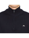 Men's Kian Zip-up Sweater Navy - J.LINDEBERG - BALAAN 7