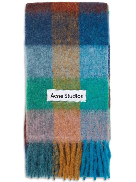 Women s Valley Alpaca Blend Turquoise Muffler Multi CA0084 - ACNE STUDIOS - BALAAN 1