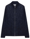 Men's Shrunken Full Zip Polo Zip-Up Cardigan Navy - OUR LEGACY - BALAAN 1