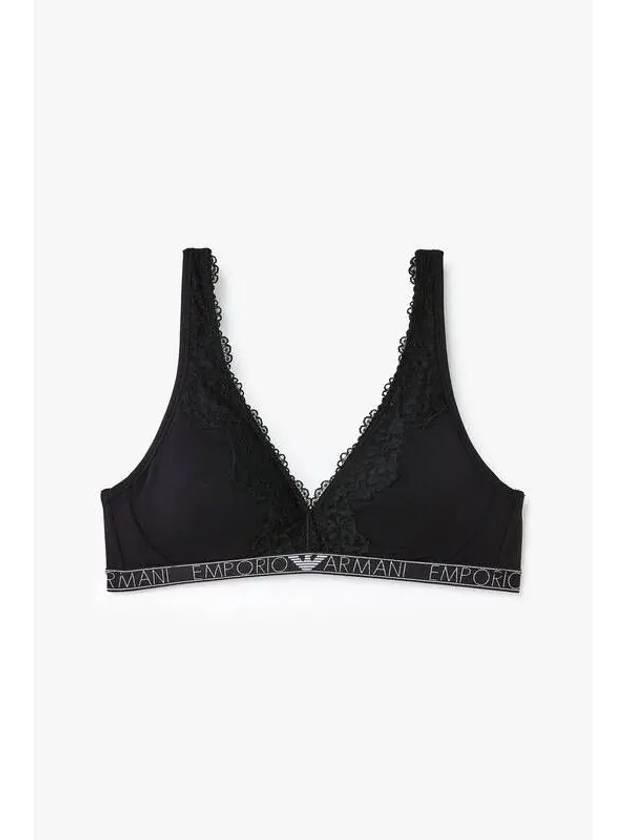 UNDERWEAR Women s Flower Embroidery Remove Bralette Bra Black - EMPORIO ARMANI - BALAAN 1