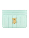 Laura Quilted Leather Card Wallet Cool Mint - BURBERRY - BALAAN 1