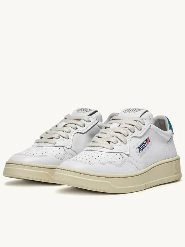 Medalist Green Tab Leather Low Top Sneakers White - AUTRY - BALAAN 4