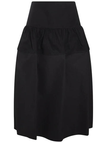 23 fw Black Cotton Skirt J03MA0129JTN269001 B0480738813 - JIL SANDER - BALAAN 1