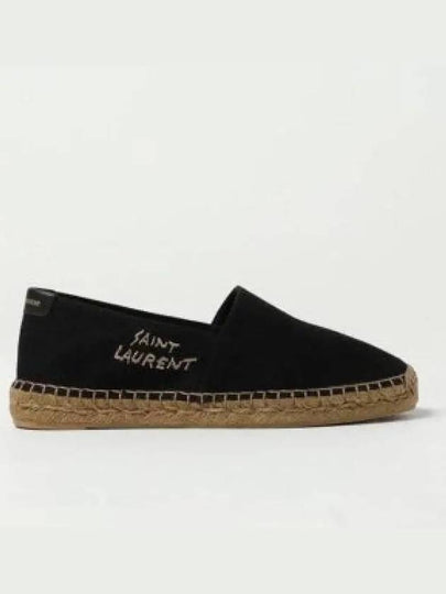 Women's Monogram Espadrilles Black - SAINT LAURENT - BALAAN 2