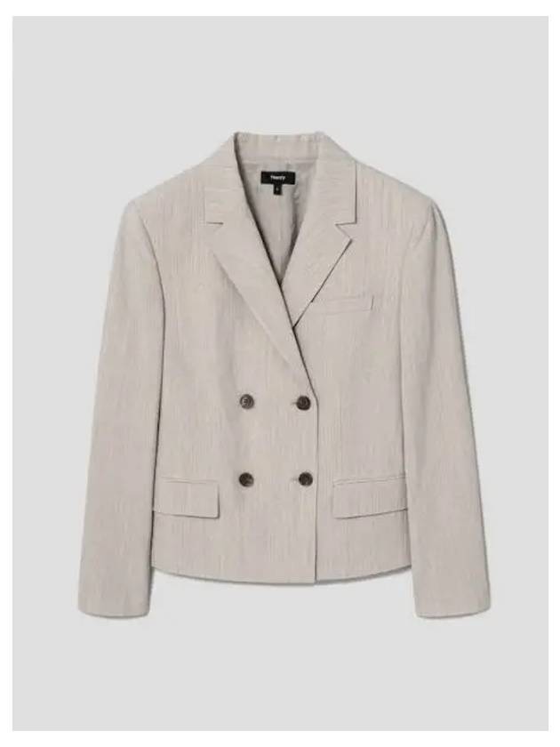 Women s Wool Double Breasted Square Jacket Sand Melange Domestic Product GM0024022158984 - THEORY - BALAAN 1