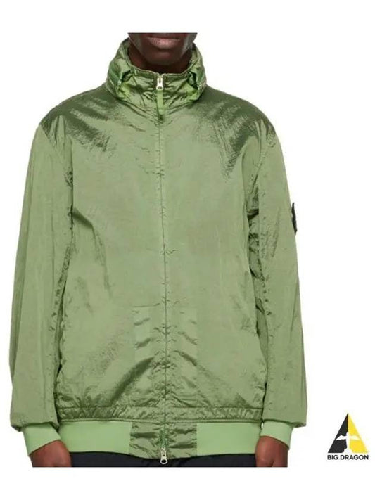 Men's Logo Patch Nylon Metal Zip-up Jacket Sage Green - STONE ISLAND - BALAAN 2