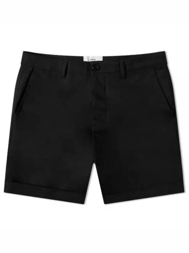 Men's Bermuda Chino Shorts Black - AMI - BALAAN 2