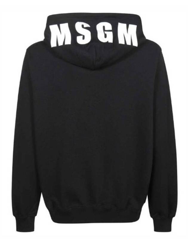 Logo Print Hoodie Black - MSGM - BALAAN 2