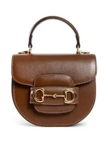 Horsebit 1955 Mini Top Handle Shoulder Bag Brown - GUCCI - BALAAN 1