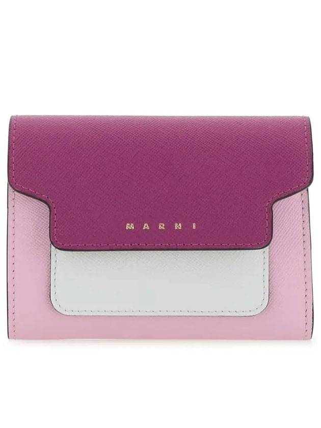 Saffiano Tri-Fold Bicycle Wallet - MARNI - BALAAN.