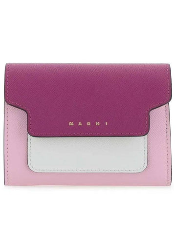 Saffiano Tri-Fold Bicycle Wallet - MARNI - BALAAN.