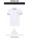 Logo Patch Three-Line Collar Short Sleeve Polo Shirt White - MONCLER - BALAAN 3