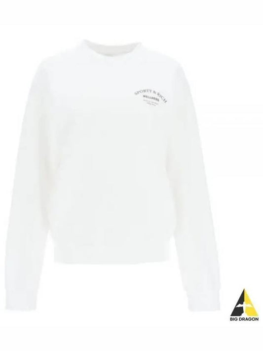 Studio Crew Neck Cotton Sweatshirt White - SPORTY & RICH - BALAAN 2