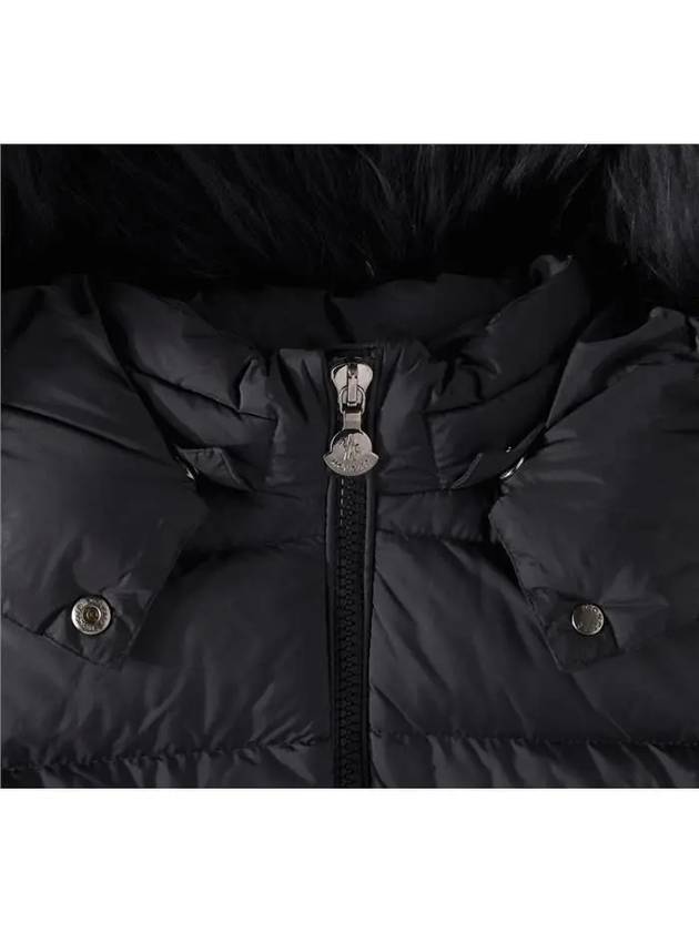 Moncler Junior 14 ABELLE Fur Hood Down Coat Black - MONCLER - BALAAN 2