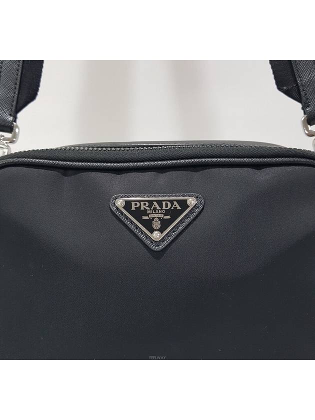 Brick Re Nylon Saffiano Leather Cross Bag 2VH070 - PRADA - BALAAN 3