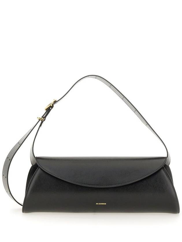 Canolo Logo Leather Shoulder Bag Black - JIL SANDER - BALAAN 5