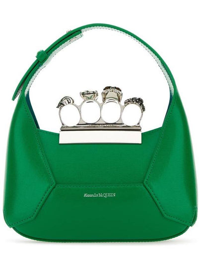 Jewel 4-Ring Mini Hobo Shoulder Bag Green - ALEXANDER MCQUEEN - BALAAN 2