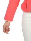 Serif Logo Buttoned Polar Cotton Sweatshirt Cream Pink - SPORTY & RICH - BALAAN 11