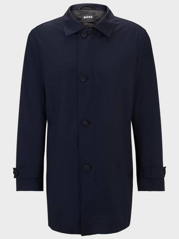 Waterproof Wool Blend Single Coat Blue - HUGO BOSS - BALAAN 2