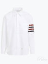 4-bar Oxford Long Sleeves Shirt White - THOM BROWNE - BALAAN 2