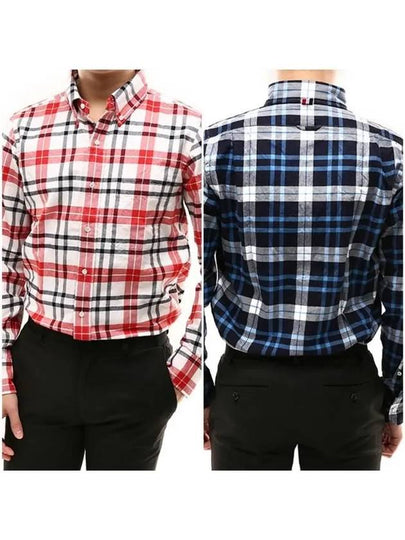 Checked cotton shirt MWL272A 05746 415 - THOM BROWNE - BALAAN 2