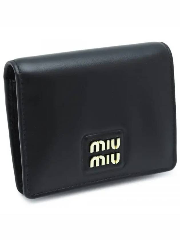 Small Leather Half Wallet Black - MIU MIU - BALAAN 2