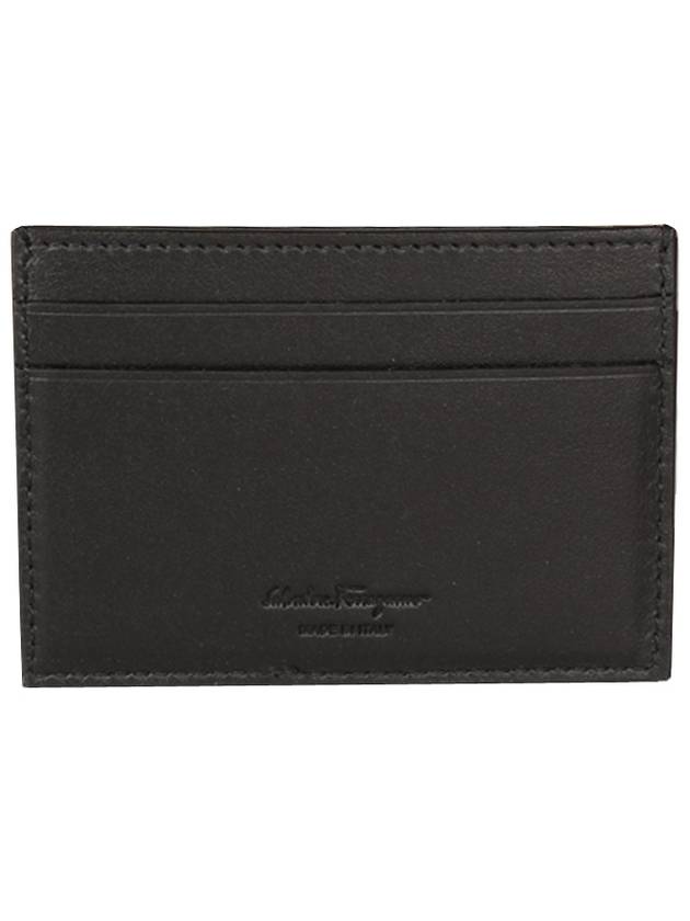 Logo Calf Leather Card Wallet Black - SALVATORE FERRAGAMO - BALAAN 5