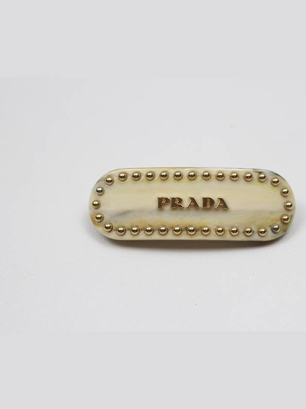 Plexiglass Hair Clip Petal Ivory 1IF042 - PRADA - BALAAN 1