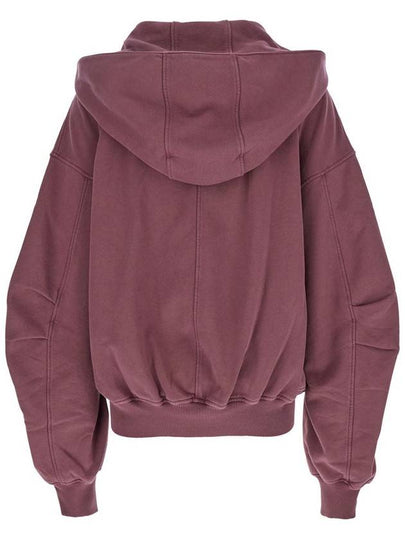 Pink Sweatshirt With Hood And Logo Lettering On The Front In Cotton Woman - THE ATTICO - BALAAN 2