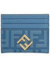 Diamond FF Logo Card Wallet Blue - FENDI - BALAAN 2