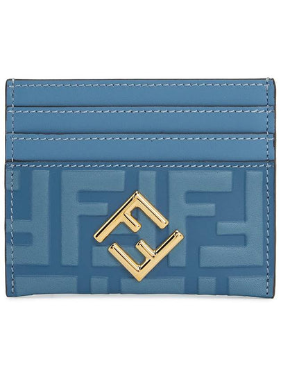 Diamond FF Logo Card Wallet Blue - FENDI - BALAAN 2