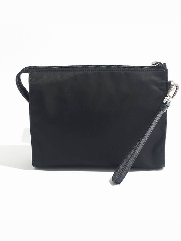 Re-Nylon Zipper Clutch Bag Black - PRADA - BALAAN 3