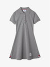 Women's Logo Patch Tennis Flare Short Dress Grey - THOM BROWNE - BALAAN 2