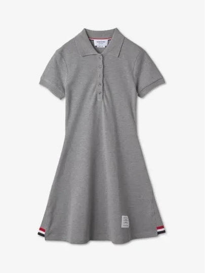 Women's Logo Patch Tennis Flare Short Dress Grey - THOM BROWNE - BALAAN 2