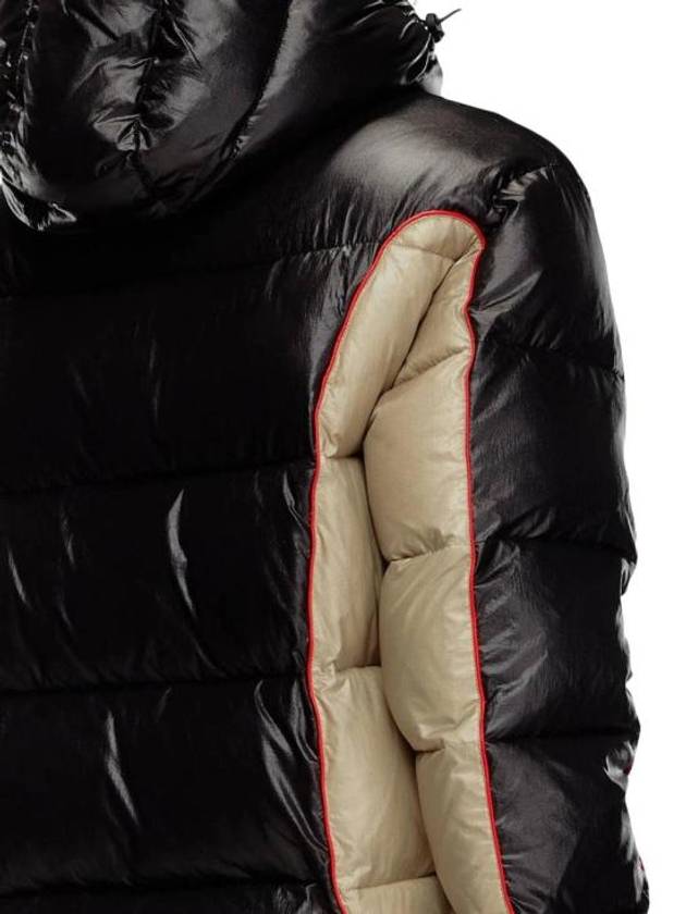 W Ostend Shiny Ripstop Hooded Puffer Padding Black Beige - DIESEL - BALAAN 5