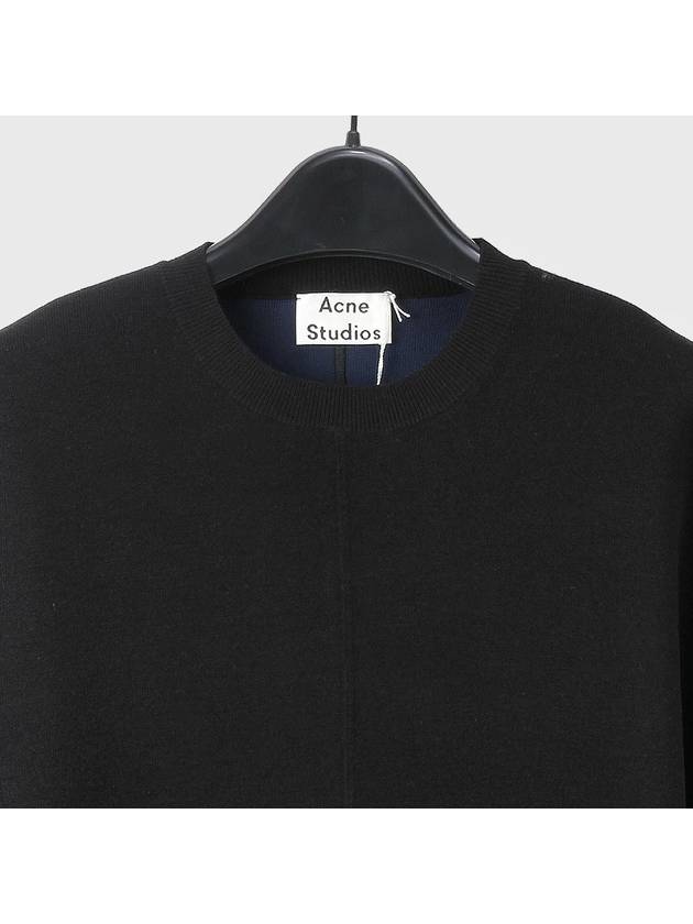 Women's Konstanza Compact Wool Knit Top Black - ACNE STUDIOS - BALAAN 4