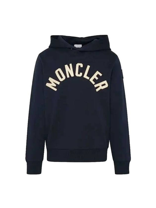 Logo Hoodie Night Blue - MONCLER - BALAAN 1