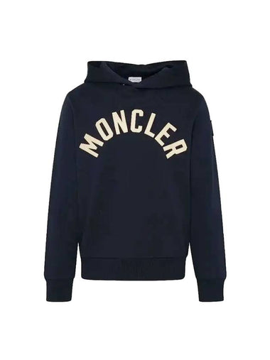 Logo Hoodie Night Blue - MONCLER - BALAAN 1