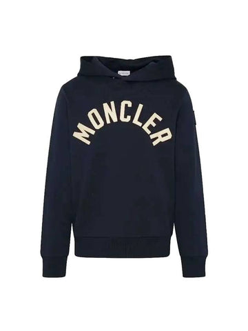 Logo Hoodie Night Blue - MONCLER - BALAAN 1