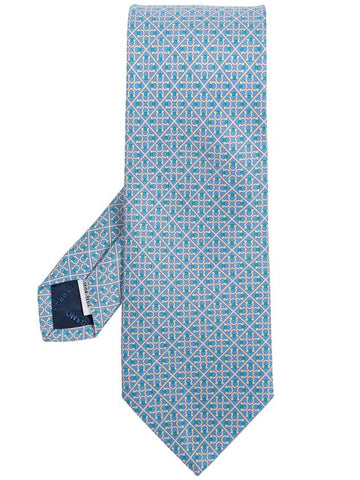 FERRAGAMO Silk Tie, Men's, Light Blue - SALVATORE FERRAGAMO - BALAAN 1