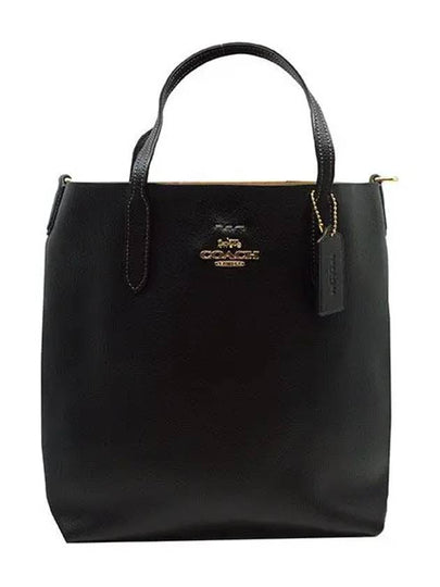 Thea Small Leather Tote Bag Black - COACH - BALAAN 2