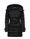 Detachable Hoodie Puffer Coat Padded Black - BURBERRY - BALAAN 6