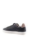 Logo Leather Low Top Sneakers Black - BRUNELLO CUCINELLI - BALAAN 4