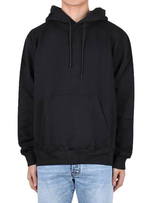 Maxi Logo Cotton Hoodie Black - MSGM - BALAAN 2