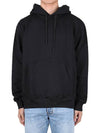 Maxi Logo Cotton Hoodie Black - MSGM - BALAAN 3